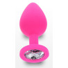 Plug Bijou Diamond Booty M 7 x 3.5cm Rose