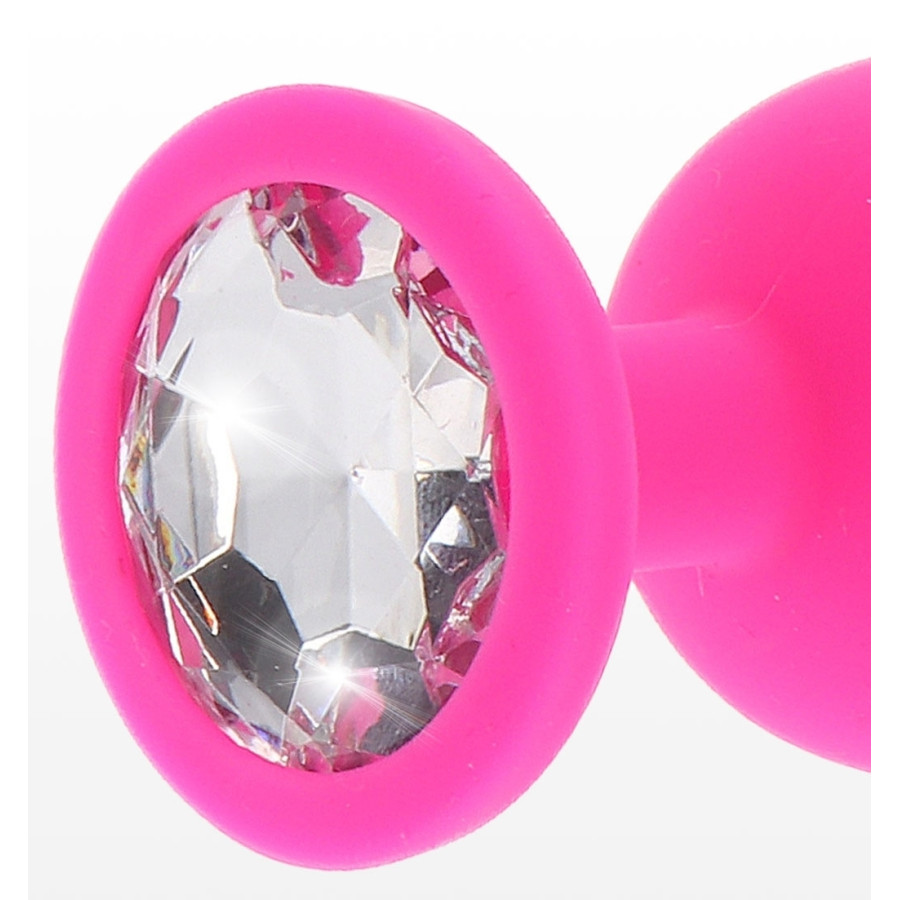 Plug Bijou Diamond Booty M 7 x 3.5cm Rose