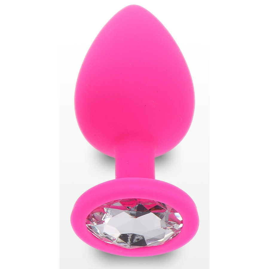 Plug Bijou Diamond Booty L 9 x 4cm Rose