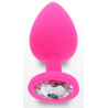 Plug Bijou Diamond Booty L 9 x 4cm Rose