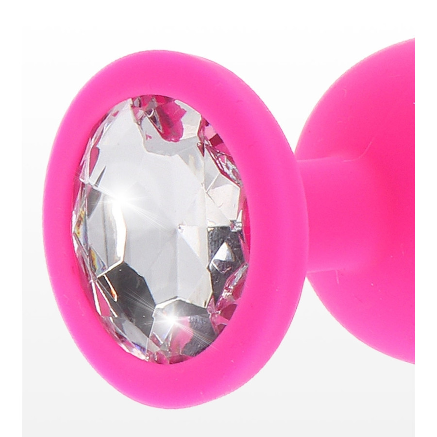 Plug Bijou Diamond Booty L 9 x 4cm Rose
