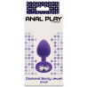 Plug Bijou Diamond Booty S 6 x 2.8cm Violet