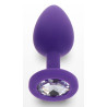 Plug Bijou Diamond Booty S 6 x 2.8cm Violet