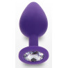 Plug Bijou Diamond Booty M 7 x 3.5cm Violet