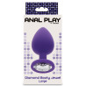 Plug Bijou Diamond Booty L 9 x 4cm Violet