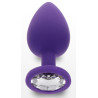 Plug Bijou Diamond Booty L 9 x 4cm Violet