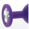 Plug Bijou Diamond Booty L 9 x 4cm Violet
