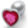 Bijou anal Heart Gem S 6 x 2.6cm Argenté-Rose