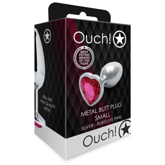 Bijou anal Heart Gem S 6 x 2.6cm Argenté-Rose