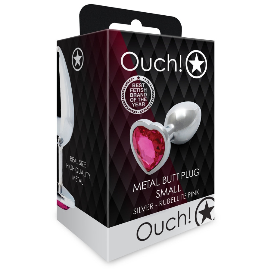 Bijou anal Heart Gem S 6 x 2.6cm Argenté-Rose
