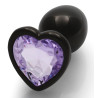 Bijou anal Heart Gem S 6 x 2.6cm Noir-Violet