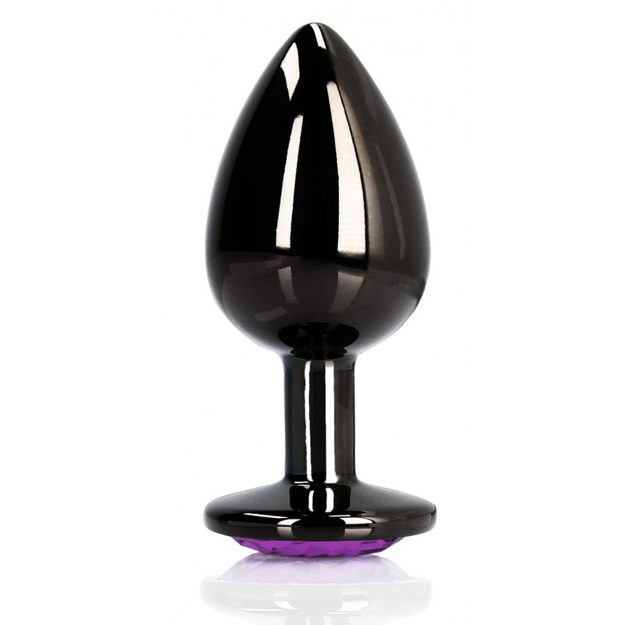 Bijou anal Heart Gem S 6 x 2.6cm Noir-Violet