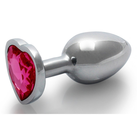 Bijou anal Heart Gem S 6 x 2.6cm Argenté-Rose