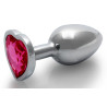 Bijou anal Heart Gem S 6 x 2.6cm Argenté-Rose