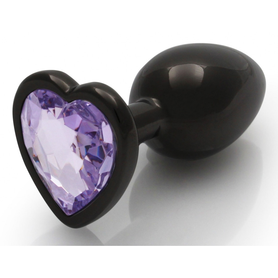 Bijou anal Heart Gem S 6 x 2.6cm Noir-Violet