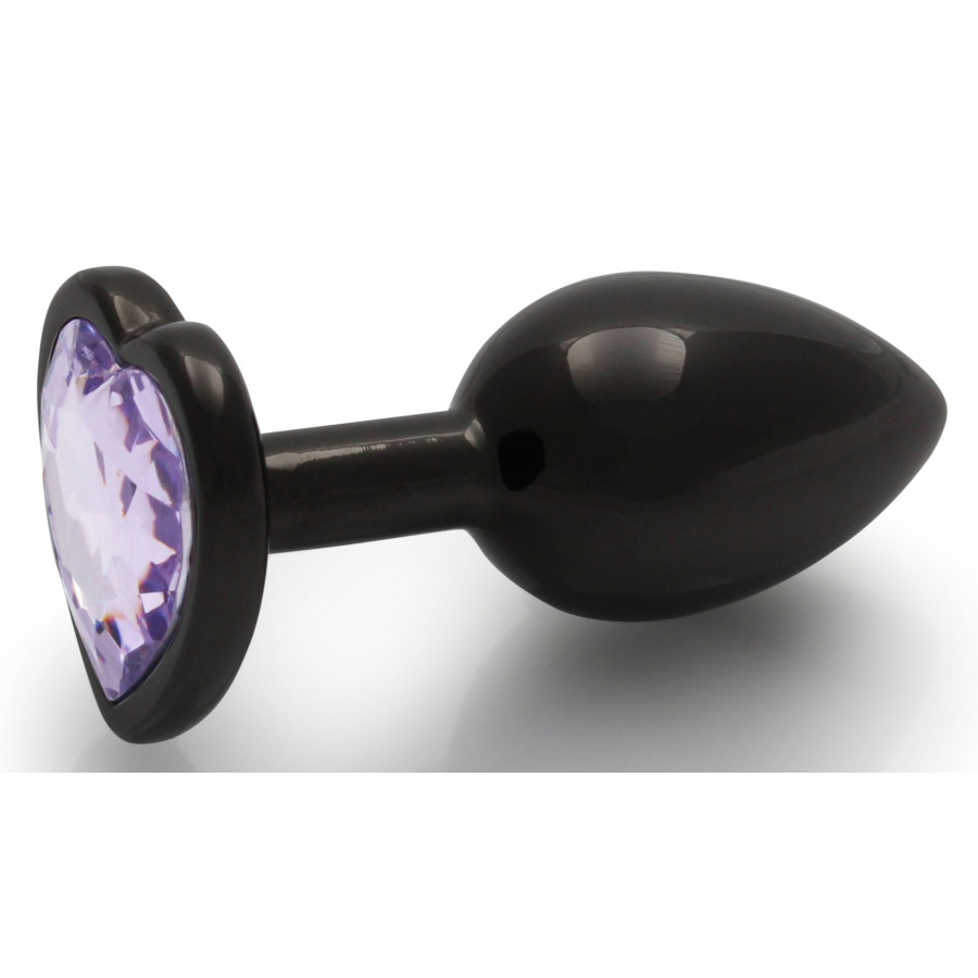 Bijou anal Heart Gem S 6 x 2.6cm Noir-Violet