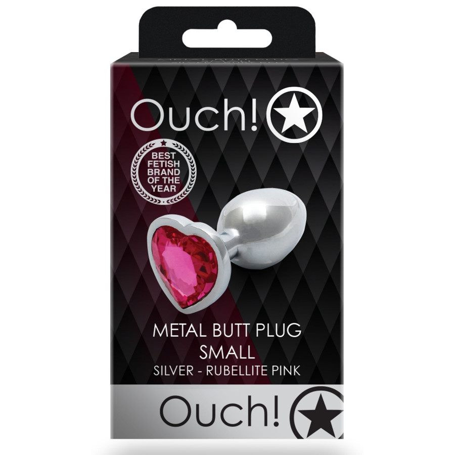 Bijou anal Heart Gem S 6 x 2.6cm Argenté-Rose