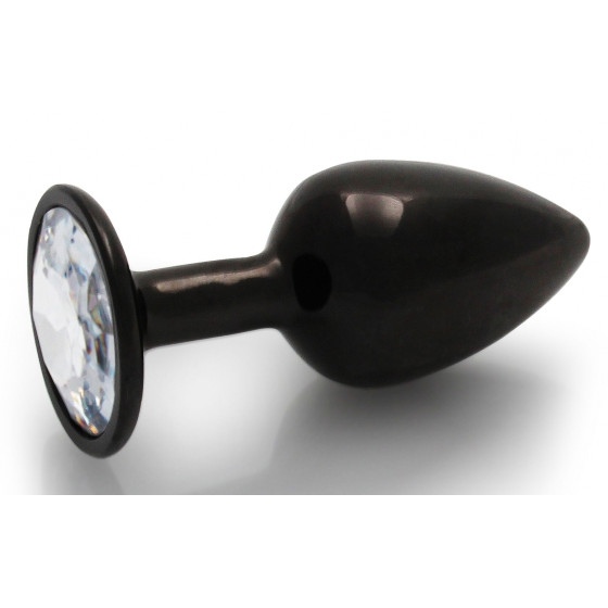 Bijou anal Round Gem S 6 x 2.6cm Noir-transparent