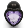 Bijou anal Heart Gem S 6 x 2.6cm Noir-Violet