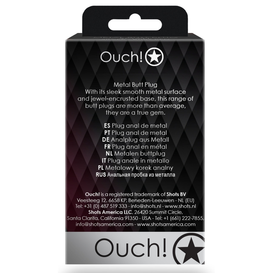 Bijou anal Round Gem S 6 x 2.6cm Noir-transparent