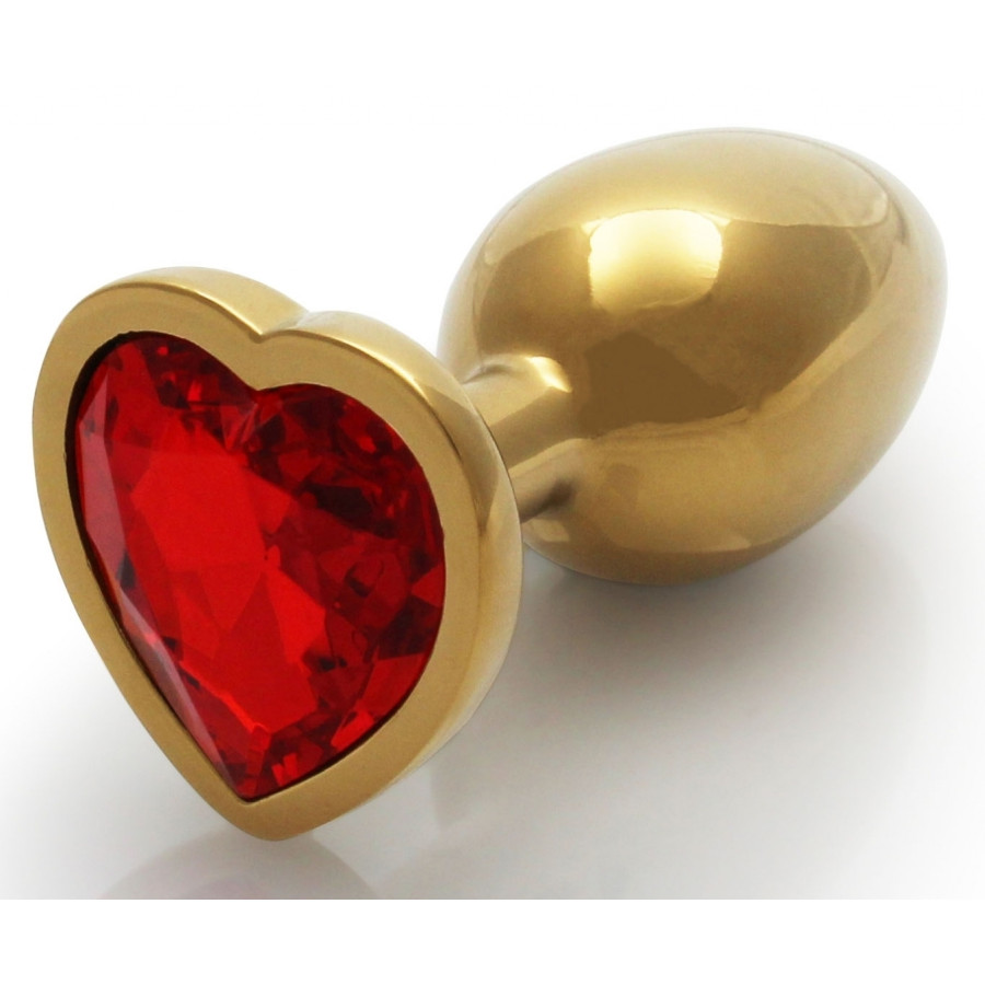 Bijou anal Heart Gem S 6 x 2.6 cm Doré-Rouge