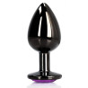 Bijou anal Heart Gem M 7 x 3.3cm Noir-Violet