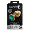 Bijou anal Round Gem M 7 x 3.3cm Doré-Vert