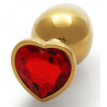 Bijou anal Heart Gem M 7 x 3.3cm Doré-Rouge