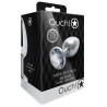 Bijou anal Round Gem M 7 x 3.3 cm Argenté-Transparent