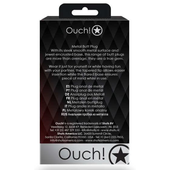 Bijou anal Heart Gem M 7 x 3.3cm Doré-Rouge