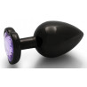 Bijou anal Heart Gem L 8 x 4cm Noir-Violet