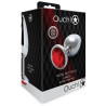 Bijou anal Round Gem L 8 x 4cm Argenté-Rouge