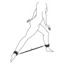 Barre ajustable en métal avec Menottes