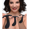 Pack de 3 plugs Trainer Silicone Dark Delights Noirs