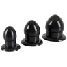 Pack de 3 Plugs Mini fat noirs