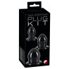 Pack de 3 Plugs Mini fat noirs