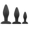 Kit de 3 plugs silicone Rocket Noirs