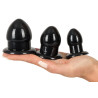 Pack de 3 Plugs Mini fat noirs