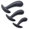 Pack de 3 plugs Trainer Silicone Dark Delights Noirs