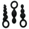 Kit de 3 plugs Silicone Booty Call Satisfyer 9.5 x 2.5cm