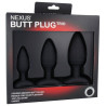 Lot de 3 plugs Silicone Trio Nexus Noirs