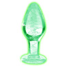 Plug en verre phosphorescent GLOW L 9.5 x 4cm