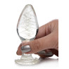 Plug en verre phosphorescent GLOW L 9.5 x 4cm
