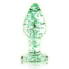 Plug en verre phosphorescent BUTT GLOW M 7 x 3.2cm