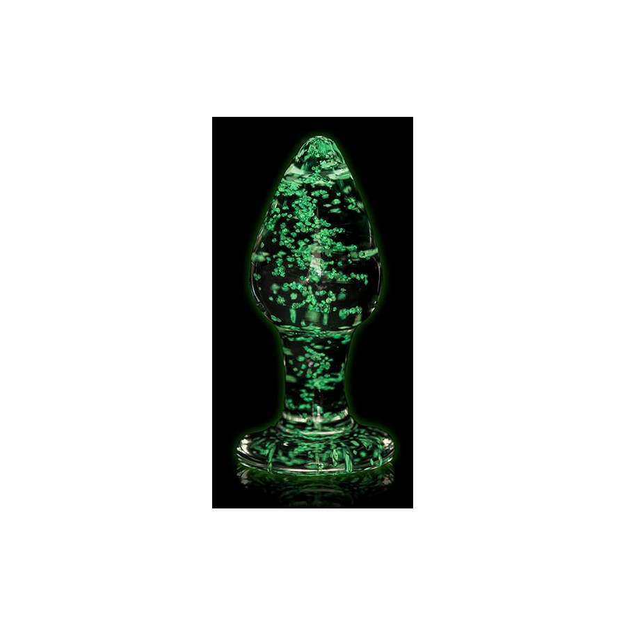 Plug en verre phosphorescent BUTT GLOW M 7 x 3.2cm