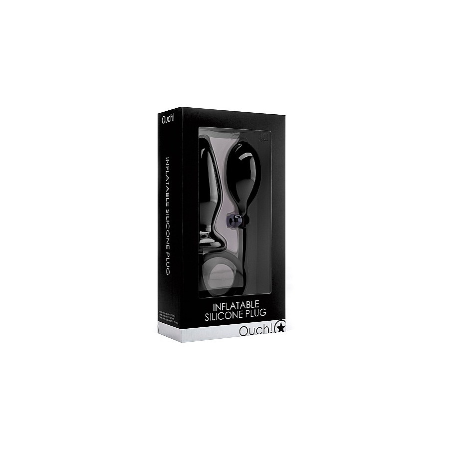 Plug gonflable Ouch en silicone noir