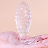 Plug Transparent Dotted Pine XL 10.5 x 4cm