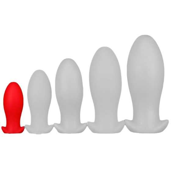 Plug silicone Saurus Egg S 10 x 4.5cm Rouge