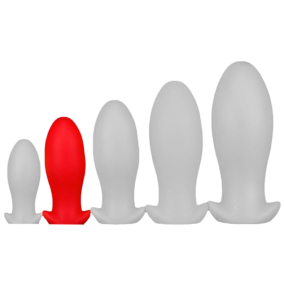 Plug Silicone Saurus Egg M 12 x 5.3cm Rouge