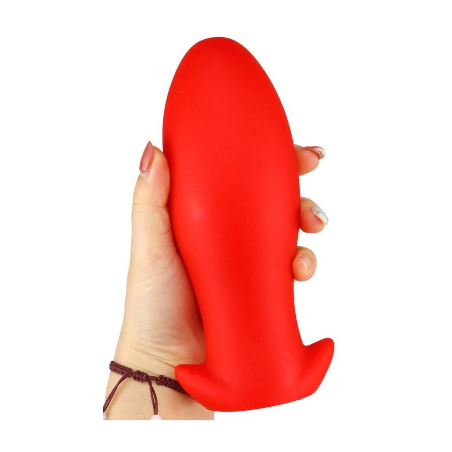 Plug silicone Saurus Egg S 10 x 4.5cm Rouge